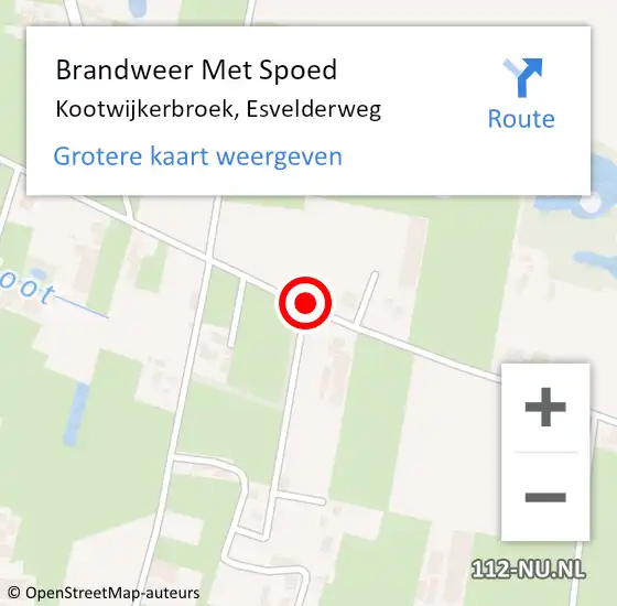 Locatie op kaart van de 112 melding: Brandweer Met Spoed Naar Kootwijkerbroek, Esvelderweg op 8 oktober 2018 16:21