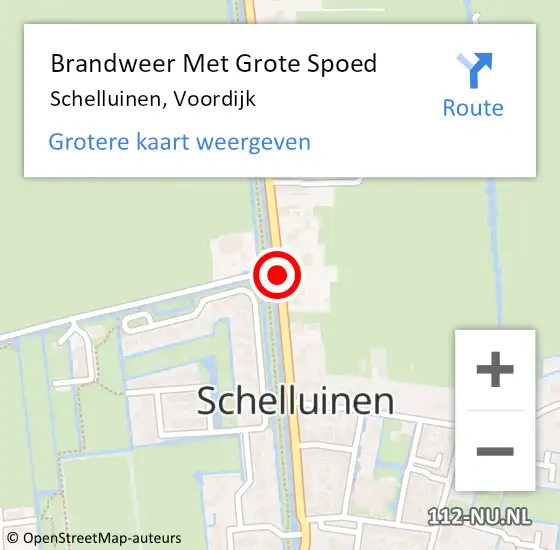 Locatie op kaart van de 112 melding: Brandweer Met Grote Spoed Naar Schelluinen, Voordijk op 8 oktober 2018 19:49