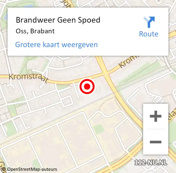 Locatie op kaart van de 112 melding: Brandweer Geen Spoed Naar Oss, Brabant op 8 oktober 2018 23:36