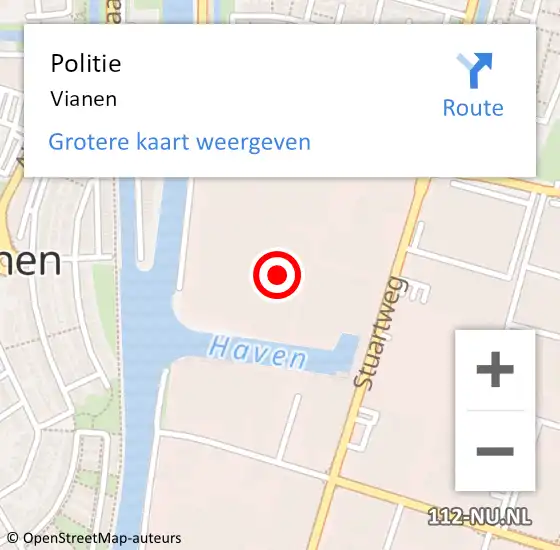 Locatie op kaart van de 112 melding: Politie Vianen op 9 oktober 2018 08:52