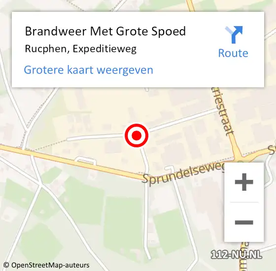 Locatie op kaart van de 112 melding: Brandweer Met Grote Spoed Naar Rucphen, Expeditieweg op 9 oktober 2018 16:03