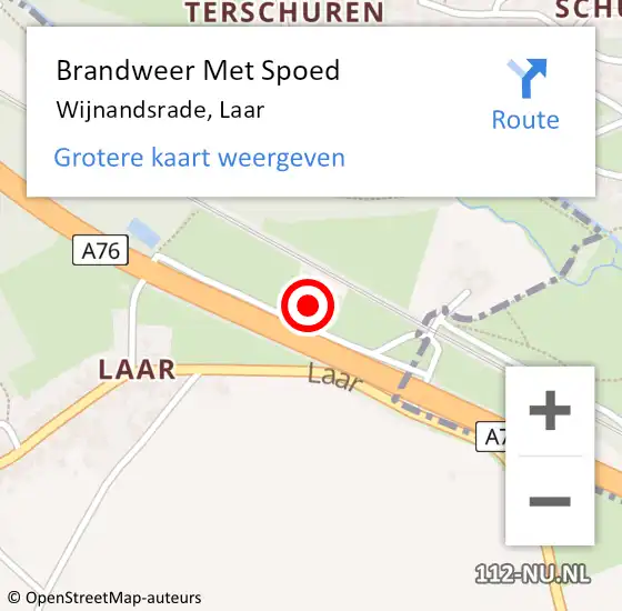 Locatie op kaart van de 112 melding: Brandweer Met Spoed Naar Wijnandsrade, Laar op 10 oktober 2018 13:21