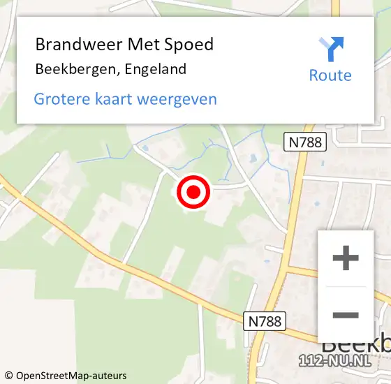 Locatie op kaart van de 112 melding: Brandweer Met Spoed Naar Beekbergen, Engeland op 11 maart 2014 13:05