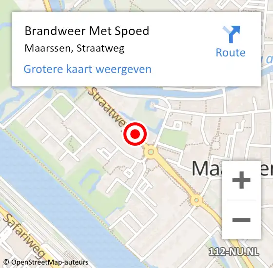 Locatie op kaart van de 112 melding: Brandweer Met Spoed Naar Maarssen, Straatweg op 11 oktober 2018 08:46