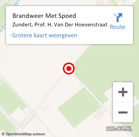 Locatie op kaart van de 112 melding: Brandweer Met Spoed Naar Zundert, Prof. H. van der Hoevenstraat op 11 maart 2014 14:41