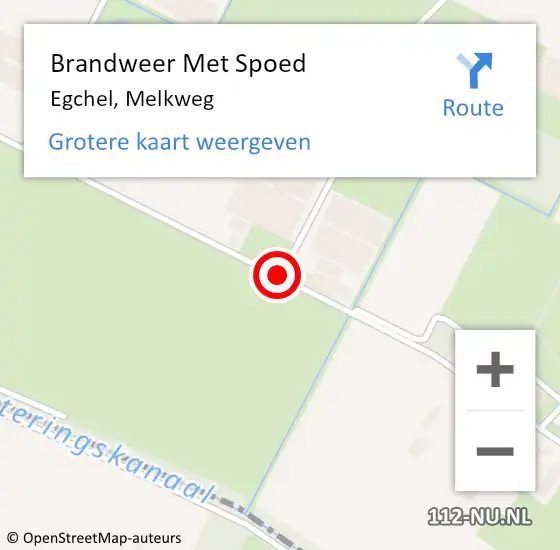 Locatie op kaart van de 112 melding: Brandweer Met Spoed Naar Egchel, Melkweg op 12 oktober 2018 11:34