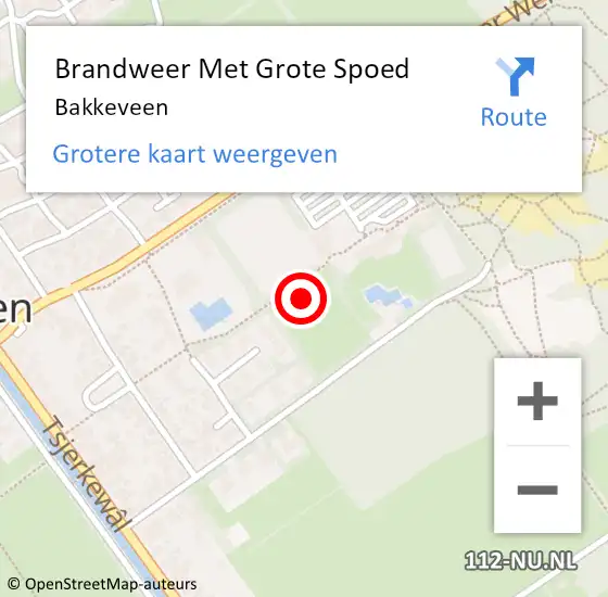Locatie op kaart van de 112 melding: Brandweer Met Grote Spoed Naar Bakkeveen op 12 oktober 2018 14:49
