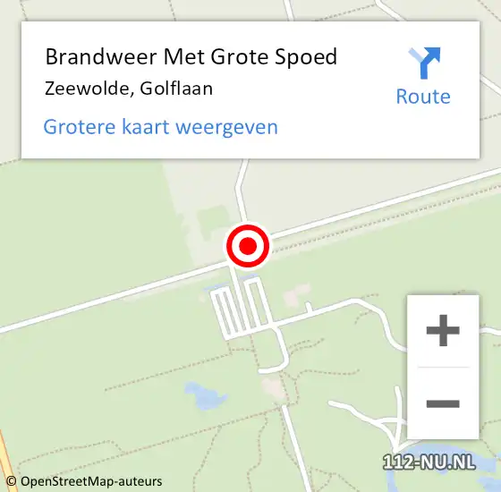 Locatie op kaart van de 112 melding: Brandweer Met Grote Spoed Naar Zeewolde, Golflaan op 11 maart 2014 16:11