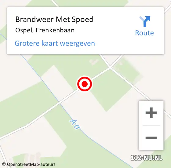 Locatie op kaart van de 112 melding: Brandweer Met Spoed Naar Ospel, Frenkenbaan op 12 oktober 2018 19:38