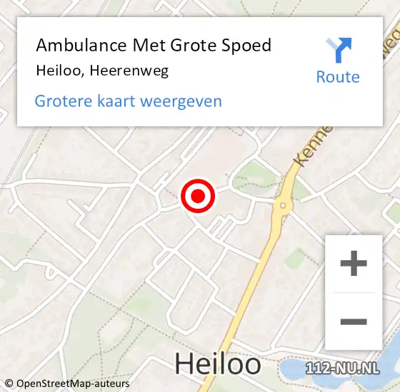 Locatie op kaart van de 112 melding: Ambulance Met Grote Spoed Naar Heiloo, Heerenweg op 15 oktober 2018 20:31