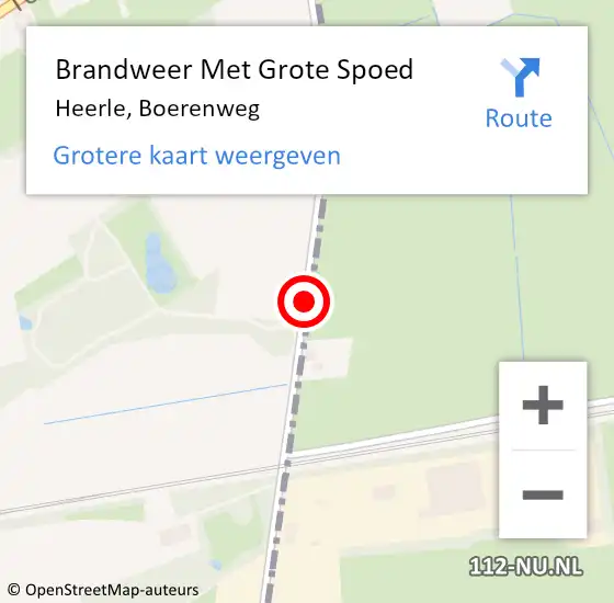 Locatie op kaart van de 112 melding: Brandweer Met Grote Spoed Naar Heerle, Boerenweg op 16 oktober 2018 16:03