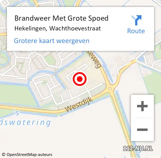 Locatie op kaart van de 112 melding: Brandweer Met Grote Spoed Naar Hekelingen, Wachthoevestraat op 12 maart 2014 03:24