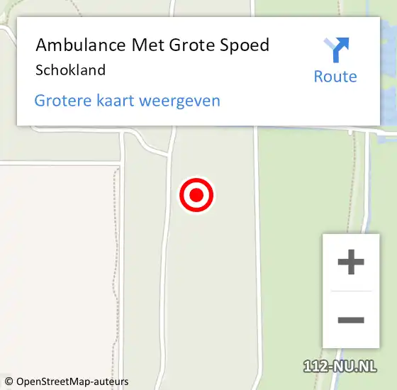 Locatie op kaart van de 112 melding: Ambulance Met Grote Spoed Naar Schokland op 16 oktober 2018 22:29