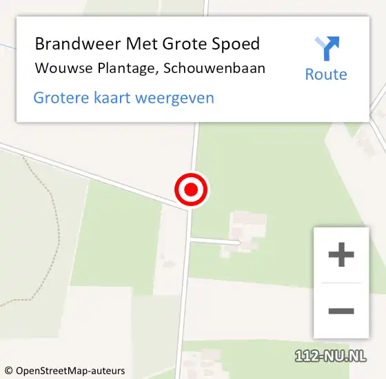 Locatie op kaart van de 112 melding: Brandweer Met Grote Spoed Naar Wouwse Plantage, Schouwenbaan op 18 oktober 2018 10:47