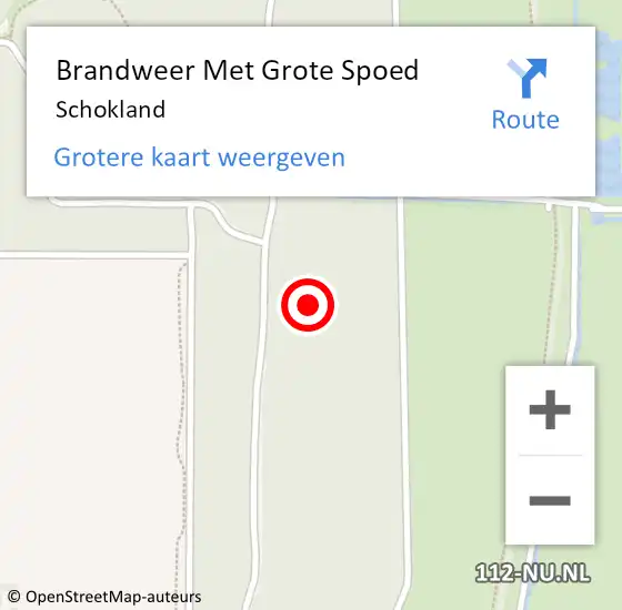 Locatie op kaart van de 112 melding: Brandweer Met Grote Spoed Naar Schokland op 18 oktober 2018 11:30