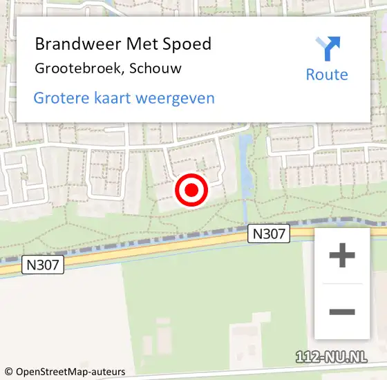 Locatie op kaart van de 112 melding: Brandweer Met Spoed Naar Grootebroek, Schouw op 18 oktober 2018 13:04