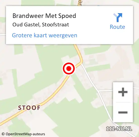 Locatie op kaart van de 112 melding: Brandweer Met Spoed Naar Oud Gastel, Stoofstraat op 12 maart 2014 10:02