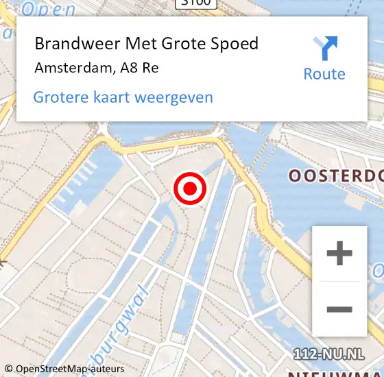 Locatie op kaart van de 112 melding: Brandweer Met Grote Spoed Naar Amsterdam, A5 Re op 18 oktober 2018 18:20