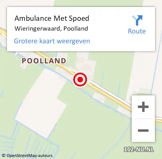 Locatie op kaart van de 112 melding: Ambulance Met Spoed Naar Wieringerwaard, Poolland op 19 oktober 2018 20:42