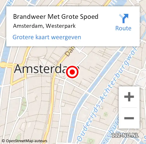Locatie op kaart van de 112 melding: Brandweer Met Grote Spoed Naar Amsterdam, Noord-Bevelandstraat op 20 oktober 2018 03:25