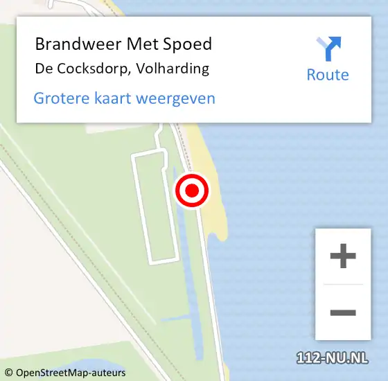 Locatie op kaart van de 112 melding: Brandweer Met Spoed Naar De Cocksdorp, Volharding op 20 oktober 2018 17:16