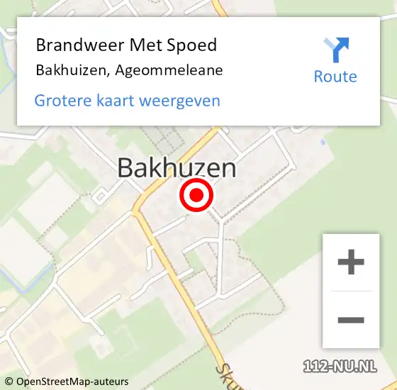 Locatie op kaart van de 112 melding: Brandweer Met Spoed Naar Bakhuizen, Ageommeleane op 21 oktober 2018 05:01