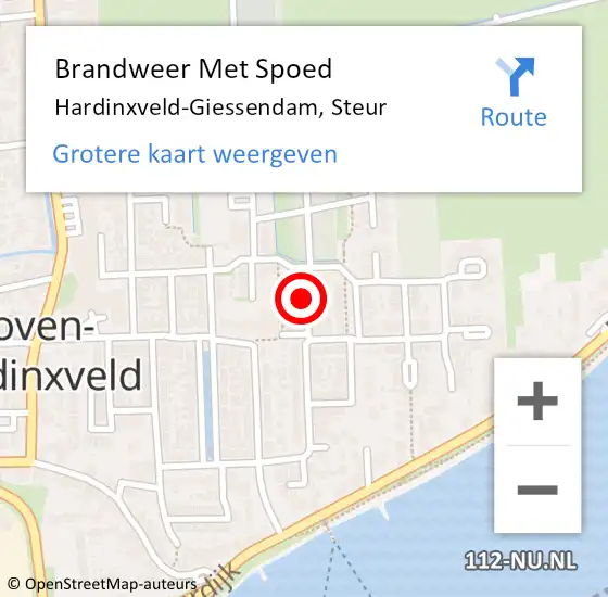 Locatie op kaart van de 112 melding: Brandweer Met Spoed Naar Hardinxveld-Giessendam, Steur op 21 oktober 2018 17:12