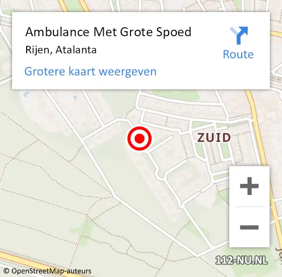 Locatie op kaart van de 112 melding: Ambulance Met Grote Spoed Naar Rijen, Atalanta op 21 oktober 2018 23:55