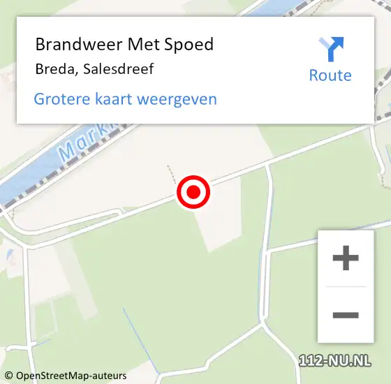 Locatie op kaart van de 112 melding: Brandweer Met Spoed Naar Breda, Salesdreef op 23 oktober 2018 14:37