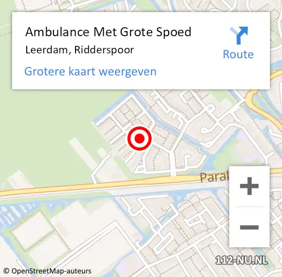 Locatie op kaart van de 112 melding: Ambulance Met Grote Spoed Naar Leerdam, Ridderspoor op 23 oktober 2018 19:13