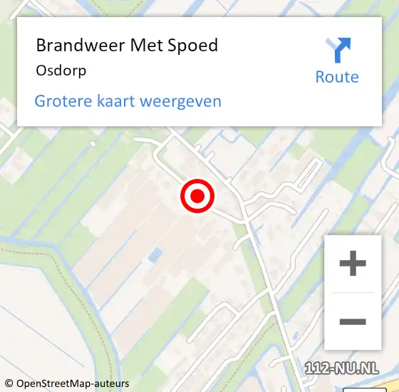 Locatie op kaart van de 112 melding: Brandweer Met Spoed Naar Osdorp op 24 oktober 2018 09:03