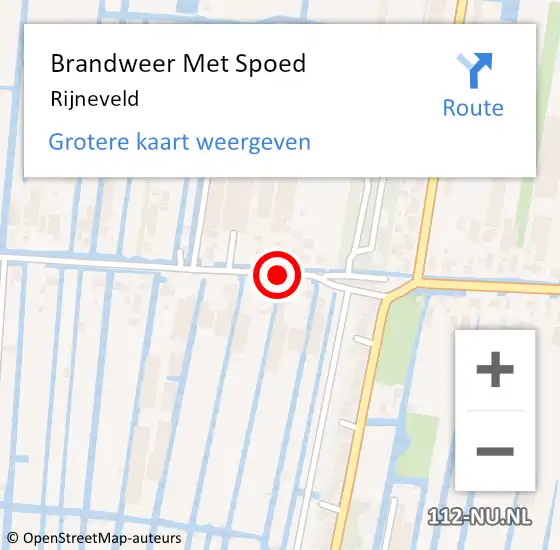 Locatie op kaart van de 112 melding: Brandweer Met Spoed Naar Rijneveld op 24 oktober 2018 18:36