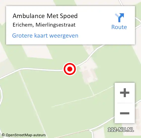 Locatie op kaart van de 112 melding: Ambulance Met Spoed Naar Erichem, Mierlingsestraat op 25 oktober 2018 02:06