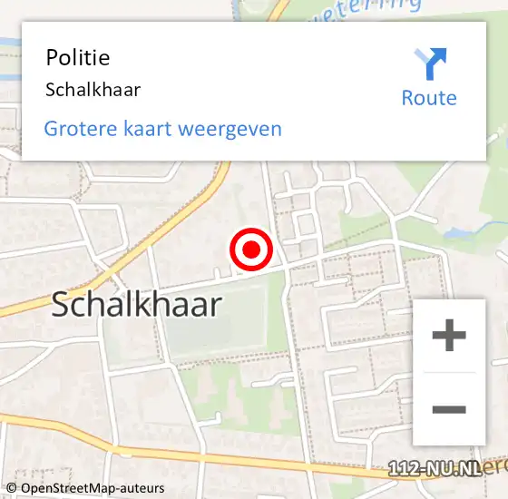 Locatie op kaart van de 112 melding: Politie Schalkhaar op 26 oktober 2018 04:04