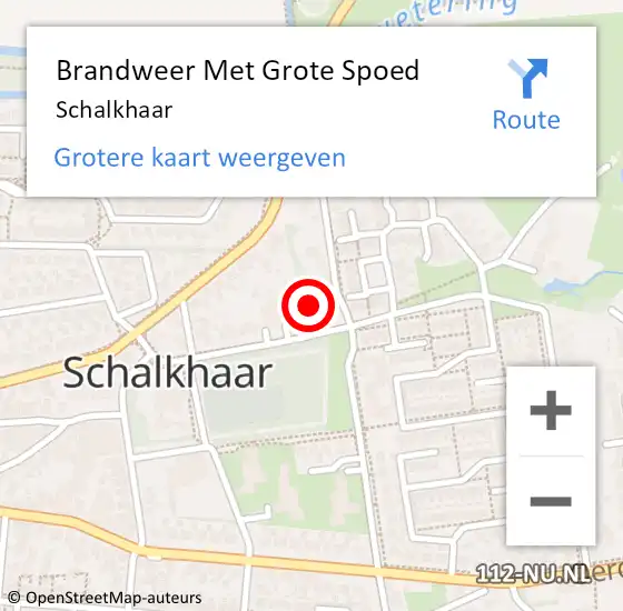 Locatie op kaart van de 112 melding: Brandweer Met Grote Spoed Naar Schalkhaar op 26 oktober 2018 04:09