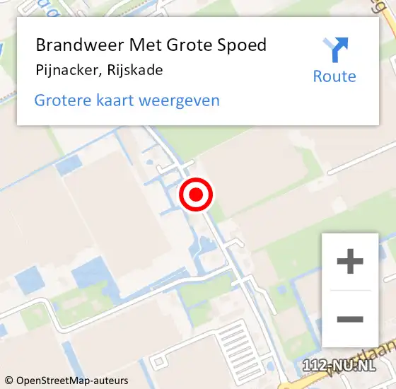 Locatie op kaart van de 112 melding: Brandweer Met Grote Spoed Naar Pijnacker, Rijskade op 27 oktober 2018 13:54
