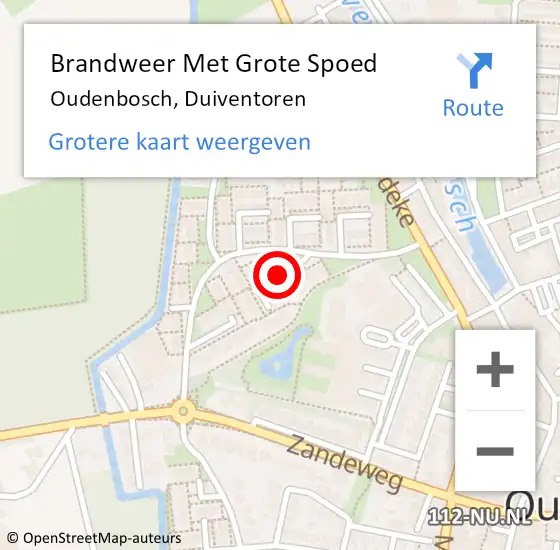 Locatie op kaart van de 112 melding: Brandweer Met Grote Spoed Naar Oudenbosch, Duiventoren op 28 oktober 2018 22:27