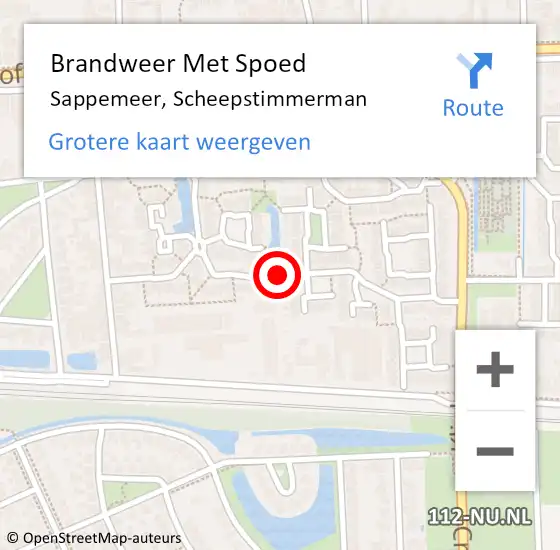 Locatie op kaart van de 112 melding: Brandweer Met Spoed Naar Sappemeer, Scheepstimmerman op 28 oktober 2018 22:42