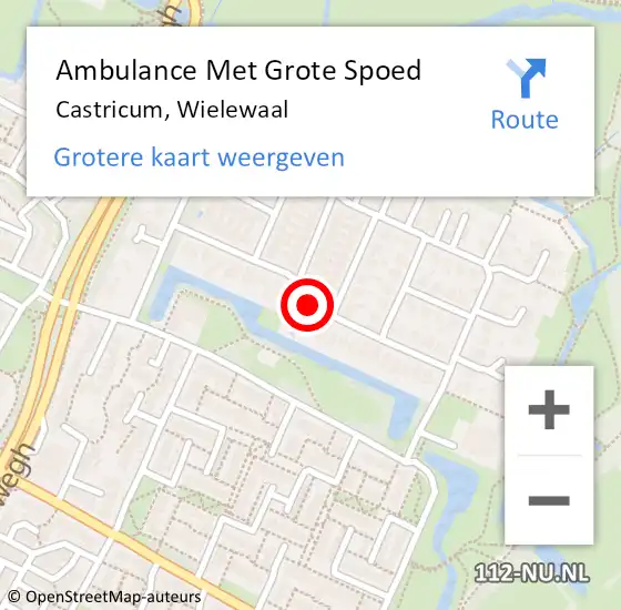 Locatie op kaart van de 112 melding: Ambulance Met Grote Spoed Naar Castricum, Wielewaal op 30 oktober 2018 01:23