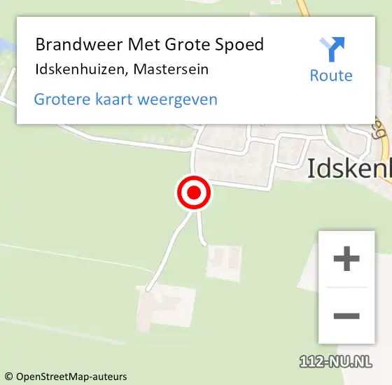 Locatie op kaart van de 112 melding: Brandweer Met Grote Spoed Naar Idskenhuizen, Mastersein op 30 oktober 2018 07:55