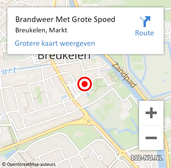 Locatie op kaart van de 112 melding: Brandweer Met Grote Spoed Naar Breukelen, Markt op 30 oktober 2018 08:00