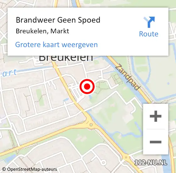 Locatie op kaart van de 112 melding: Brandweer Geen Spoed Naar Breukelen, Markt op 30 oktober 2018 08:05