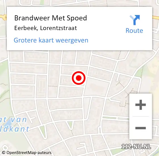 Locatie op kaart van de 112 melding: Brandweer Met Spoed Naar Eerbeek, Lorentzstraat op 31 oktober 2018 09:19