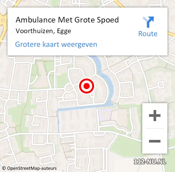 Locatie op kaart van de 112 melding: Ambulance Met Grote Spoed Naar Voorthuizen, Egge op 31 oktober 2018 20:26