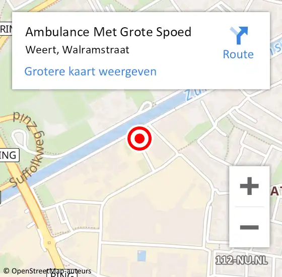 Locatie op kaart van de 112 melding: Ambulance Met Grote Spoed Naar Weert, Molenstraat op 1 november 2018 11:56