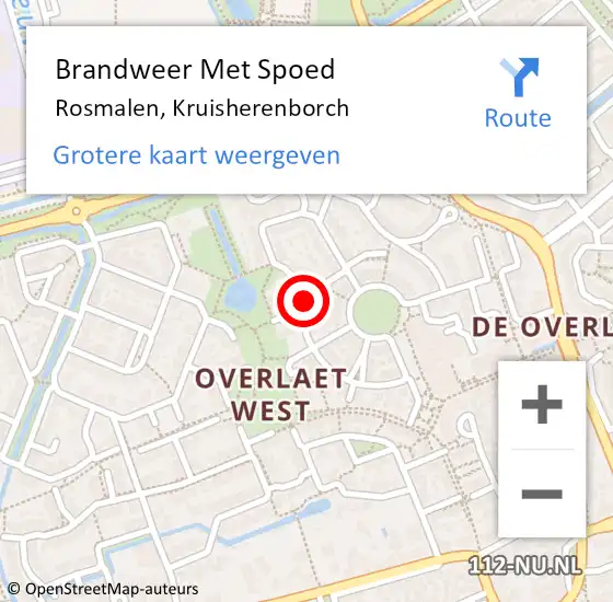 Locatie op kaart van de 112 melding: Brandweer Met Spoed Naar Rosmalen, Kruisherenborch op 1 november 2018 13:48