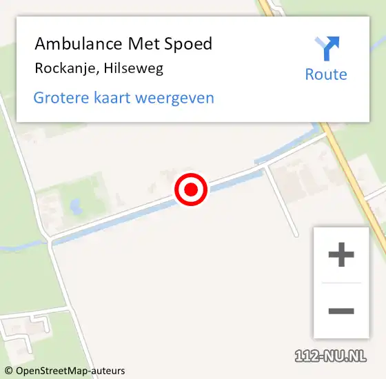 Locatie op kaart van de 112 melding: Ambulance Met Spoed Naar Rockanje, Hilseweg op 2 november 2018 06:01