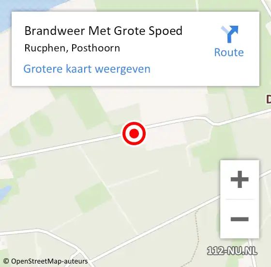 Locatie op kaart van de 112 melding: Brandweer Met Grote Spoed Naar Rucphen, Posthoorn op 2 november 2018 11:12