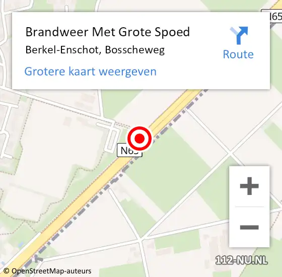 Locatie op kaart van de 112 melding: Brandweer Met Grote Spoed Naar Berkel-Enschot, Bosscheweg op 3 november 2018 12:26