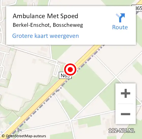 Locatie op kaart van de 112 melding: Ambulance Met Spoed Naar Berkel-Enschot, Bosscheweg op 3 november 2018 12:42